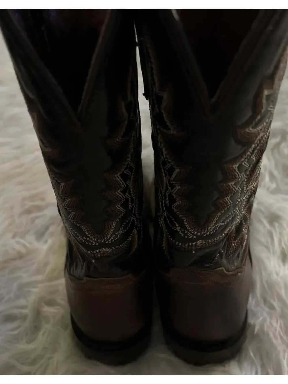 DAN POST FRANKLIN 11" WESTERN GENIUNE LEATHER MEN'S BOOTS 9.5D Cowboy square toe - Picture 7 of 15